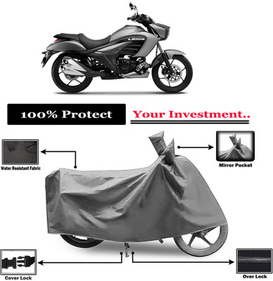 Amexride Two Wheeler Cover for Suzuki(intruder 150, Grey)