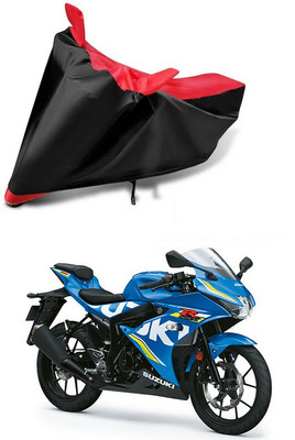 AutoGalaxy Waterproof Two Wheeler Cover for Suzuki(Gixxer, Red, Black)
