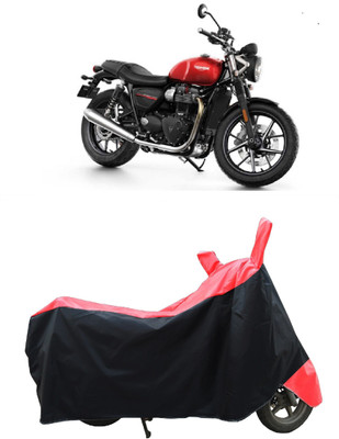 Coxtor Two Wheeler Cover for Triumph(Street Twin BS6, Red)