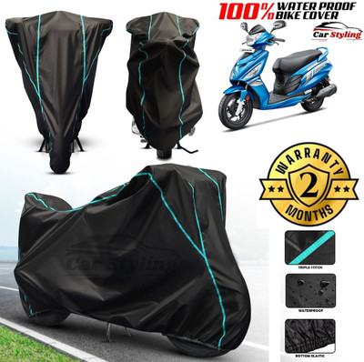 Car Styling Waterproof Two Wheeler Cover for Hero(Maestro, Black, Blue)