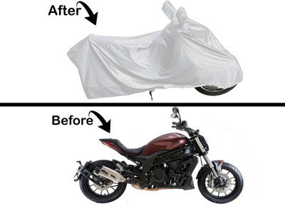 Archistylo Waterproof Two Wheeler Cover for Benelli(TRK 502, Silver)