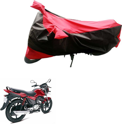 Mdstar Waterproof Two Wheeler Cover for Mahindra(Stallio, Black, Red)