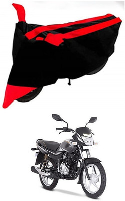 AutoGalaxy Waterproof Two Wheeler Cover for Bajaj(Platina 100, Red, Black)