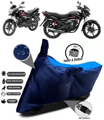 ZAQE Two Wheeler Cover for Honda(CB Shine, Blue, Blue)
