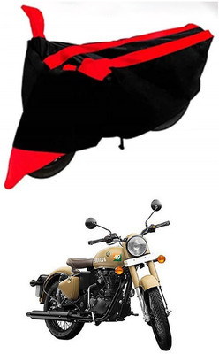 DeepShakshi AUTOMOTIVE Two Wheeler Cover for Royal Enfield(350, Red, Black)