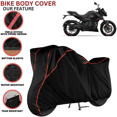 kerwa Waterproof Two Wheeler Cover for Bajaj(Pulsar 250, Black, Red)