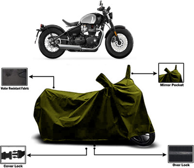 Amexride Two Wheeler Cover for Triumph(Bonneville Bobber BS6, Green)