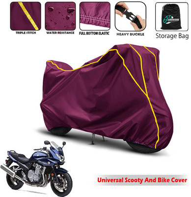 AUTOBIRSA Two Wheeler Cover for Suzuki(Bandit, Maroon)