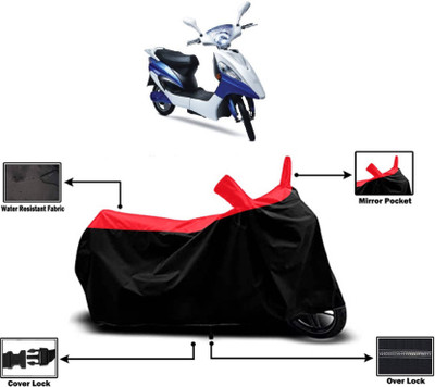 KEDIT Two Wheeler Cover for Universal For Bike(Electric AXLHE-20, Red, Black)