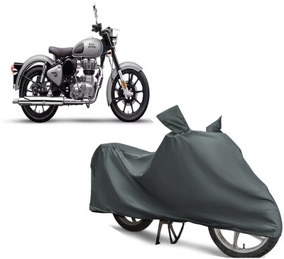 EGAL Waterproof Two Wheeler Cover for Royal Enfield(Bullet 350 New BS6, Grey)