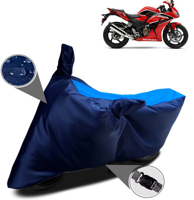 DeepShakshi AUTOMOTIVE Waterproof Two Wheeler Cover for Honda(CBR300R, Blue)