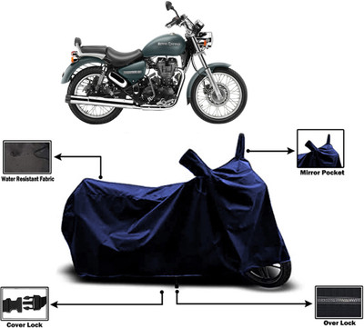 Amexride Two Wheeler Cover for Royal Enfield(Thunderbird 500, Blue)