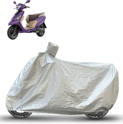 Caronix Waterproof Two Wheeler Cover for TVS(Zest 110, Silver)