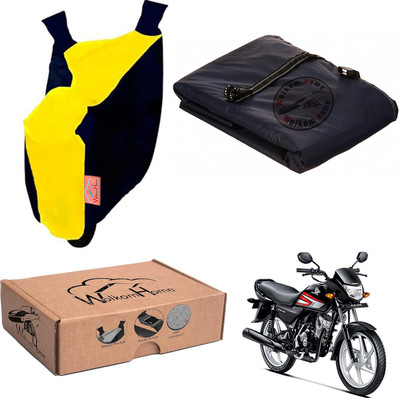 WolkomHome Waterproof Two Wheeler Cover for Honda(CD 110 Dream, Yellow, Blue)