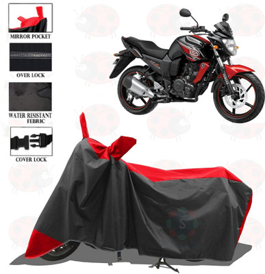 ssowelar Waterproof Two Wheeler Cover for Yamaha(FZ-Fi Version 3.0, Red, Black)