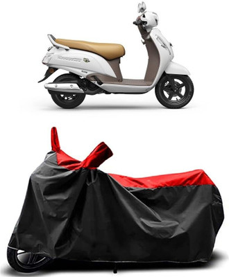 KEDIT Two Wheeler Cover for Suzuki(Access 125, Red, Black)