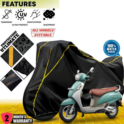 OliverX Waterproof Two Wheeler Cover for Suzuki(Access 125, Black)