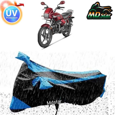 Mdstar Waterproof Two Wheeler Cover for Piaggio(Achiever, Blue, Black)