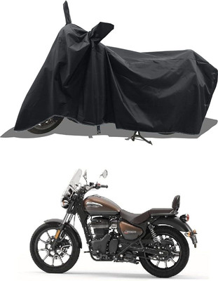 SK AUTO Waterproof Two Wheeler Cover for Royal Enfield(Meteor 350, Black)