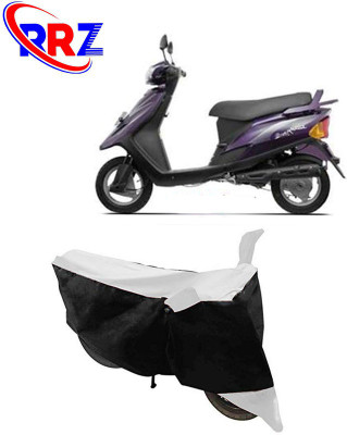 RRZ Waterproof Two Wheeler Cover for TVS(Teenz, Black, White)