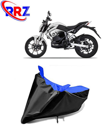 RRZ Waterproof Two Wheeler Cover for Revolt(RV 400, Black, Blue)
