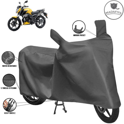 MADAFIYA Waterproof Two Wheeler Cover for TVS(Raider, Grey)