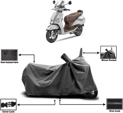 Amexride Two Wheeler Cover for TVS(Jupiter classic, Grey)