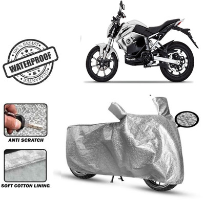 Autoinnovation Waterproof Two Wheeler Cover for Revolt(RV 400, Silver)