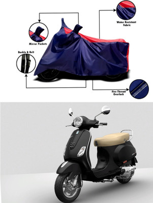 Mdstar Waterproof Two Wheeler Cover for Vespa(Vespa VXL 125, Red, Blue)