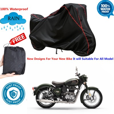 OliverX Waterproof Two Wheeler Cover for Royal Enfield(Standard 350, Black)