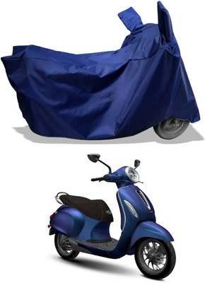 Amexride Two Wheeler Cover for Bajaj(Chetak, Blue)