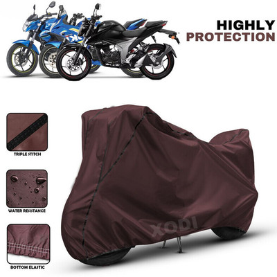 xodi Waterproof Two Wheeler Cover for Suzuki(Gixxer, Maroon, Black)