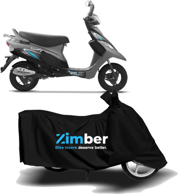 APNEK Waterproof Two Wheeler Cover for TVS(Scooty Pep+, Black)