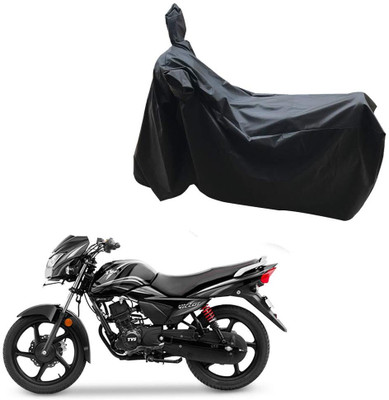 KEDIT Two Wheeler Cover for TVS(Victor, Black)