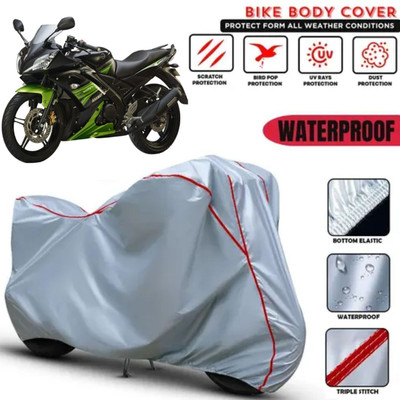 AutoGalaxy Waterproof Two Wheeler Cover for Yamaha(R15, Silver)
