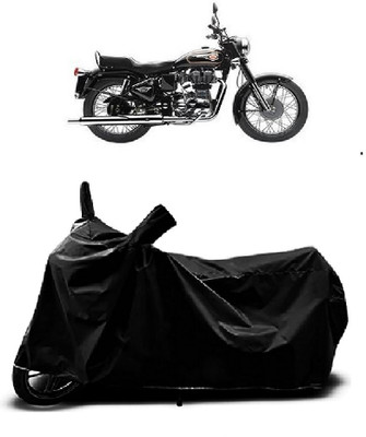 VESMEI Two Wheeler Cover for Royal Enfield(Standardv, Black)