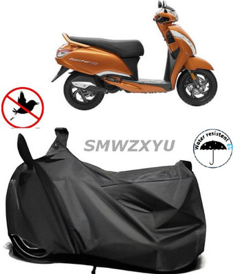 smwzxyu Waterproof Two Wheeler Cover for TVS(Jupiter, Black)