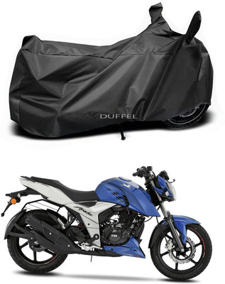 Duffel Two Wheeler Cover for TVS(Apache RTR 160, Black)