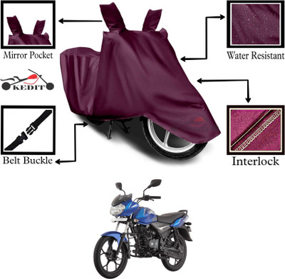 KEDIT Two Wheeler Cover for Bajaj(Discover, Maroon)
