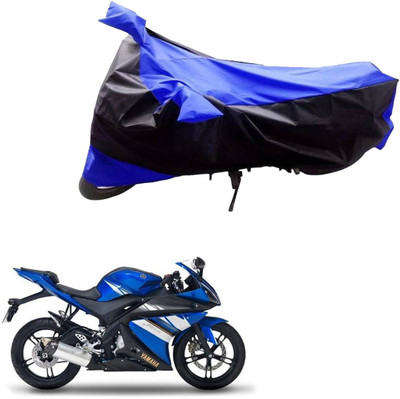 MMSSTAR Waterproof Two Wheeler Cover for Yamaha(Gladiator, Black, Blue)