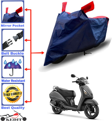 AASHTIK MART Two Wheeler Cover for TVS(Jupiter, Red, Blue)