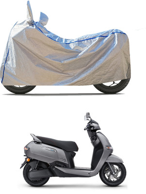 PAGORA Waterproof Two Wheeler Cover for TVS(iQube Electric, Silver)