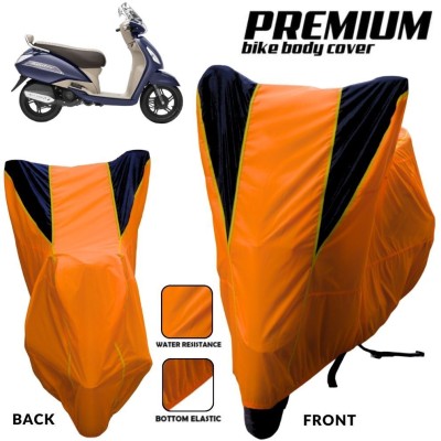 MADAFIYA Two Wheeler Cover for TVS(Jupiter, Orange, Black, Yellow)