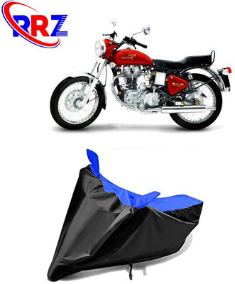 RRZ Waterproof Two Wheeler Cover for Royal Enfield(Electra 5S, Black, Blue)