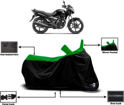 Amexride Two Wheeler Cover for Honda(CB Unicorn 150, Green)