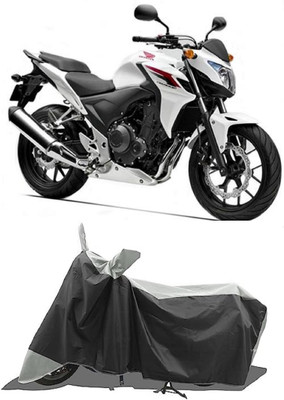 GROFATIK Two Wheeler Cover for Honda(CB 400, Grey)