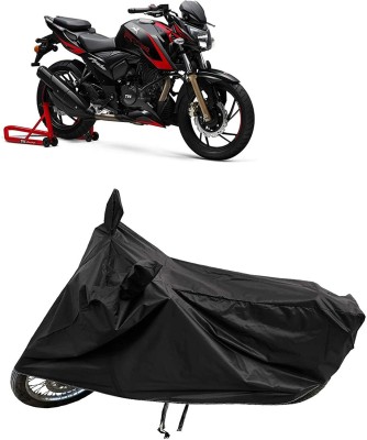 Mdstar Waterproof Two Wheeler Cover for TVS(Apache RTR 200 4V, Black)