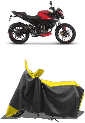 SUGASHRI Waterproof Two Wheeler Cover for Bajaj(Pulsar 160 NS DTS-i, Yellow, Black)