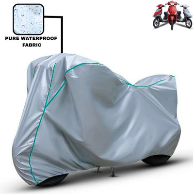 Delphinium Waterproof Two Wheeler Cover for Hero Electric(Electric Scooter, Silver)