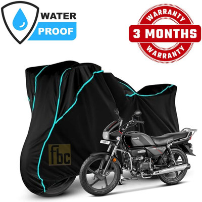 FBC Waterproof Two Wheeler Cover for Hero(Splendor, Black)